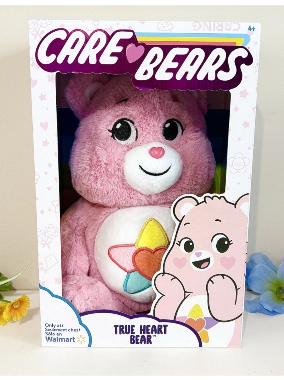 Care Bears Exclusive True Heart Bear NEW Multi-Color Star Collectible Pink Plush